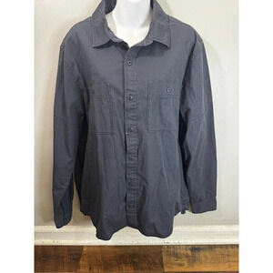 REI Shirt Men Large Button Up Chamois Heavy Cloth Co-Op Thick Adult Pockets